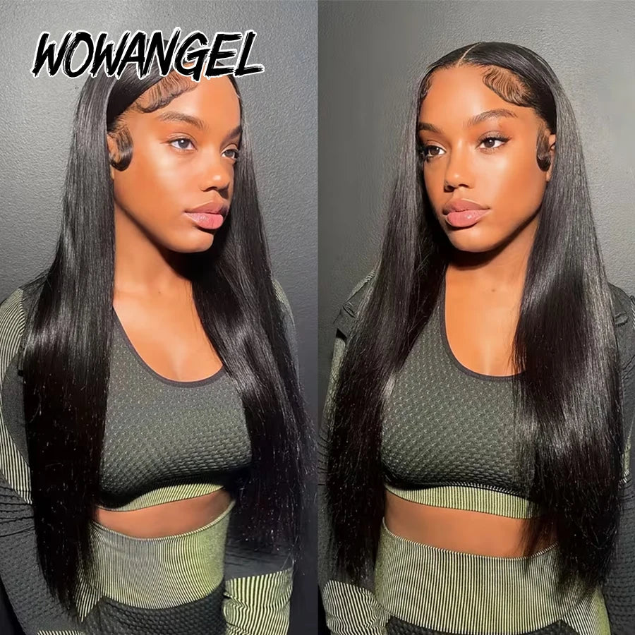 WowAngel Straight Glueless Human Hair Wig | 13x6 HD Lace
