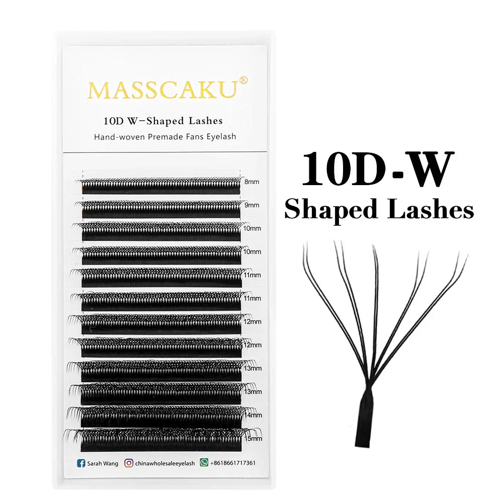MASSCAKU W-Shape Lash Extensions | 12 Rows