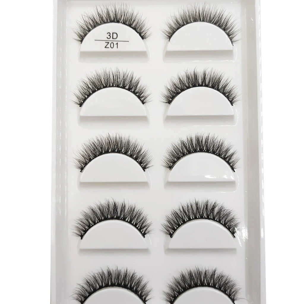 Natural 3D False Lashes | 5 Pairs