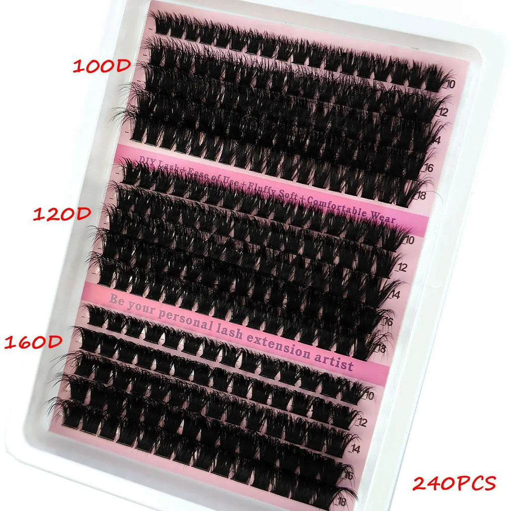 Fluffy 5D Lash Clusters | 15 Rows