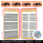 GROINNEYA Natural Lash Clusters | 320 Pieces