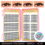 GROINNEYA Natural Lash Clusters | 320 Pieces