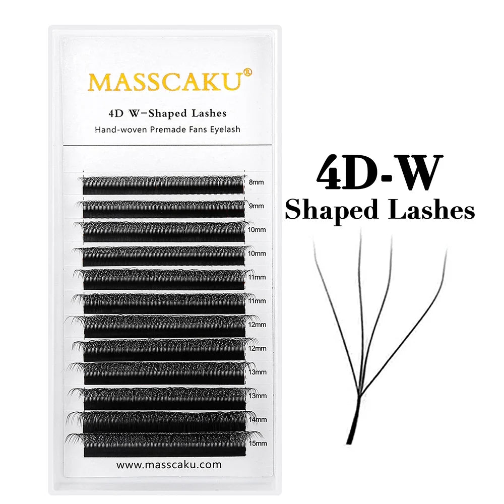 MASSCAKU W-Shape Lash Extensions | 12 Rows