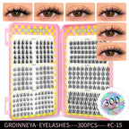 GROINNEYA Natural Lash Clusters | 320 Pieces