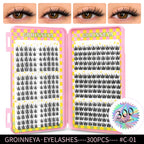 GROINNEYA Natural Lash Clusters | 320 Pieces