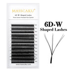 MASSCAKU W-Shape Lash Extensions | 12 Rows