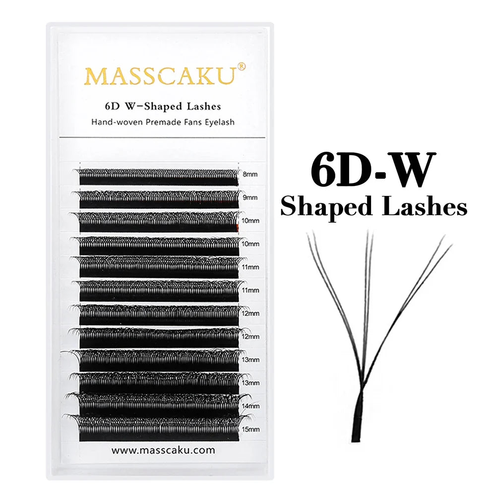 MASSCAKU W-Shape Lash Extensions | 12 Rows