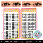 GROINNEYA Natural Lash Clusters | 320 Pieces