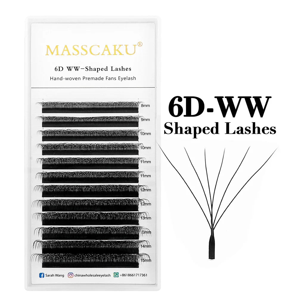 MASSCAKU W-Shape Lash Extensions | 12 Rows