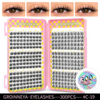 GROINNEYA Natural Lash Clusters | 320 Pieces