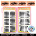 GROINNEYA Natural Lash Clusters | 320 Pieces