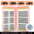 GROINNEYA Natural Lash Clusters | 320 Pieces