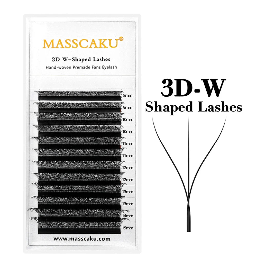 MASSCAKU W-Shape Lash Extensions | 12 Rows