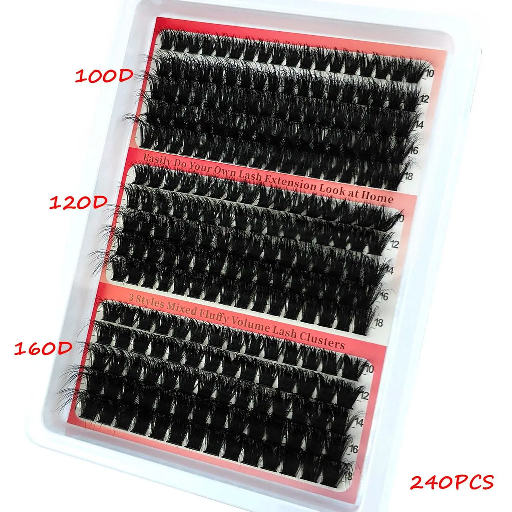 Fluffy 5D Lash Clusters | 15 Rows
