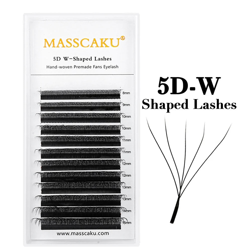 MASSCAKU W-Shape Lash Extensions | 12 Rows