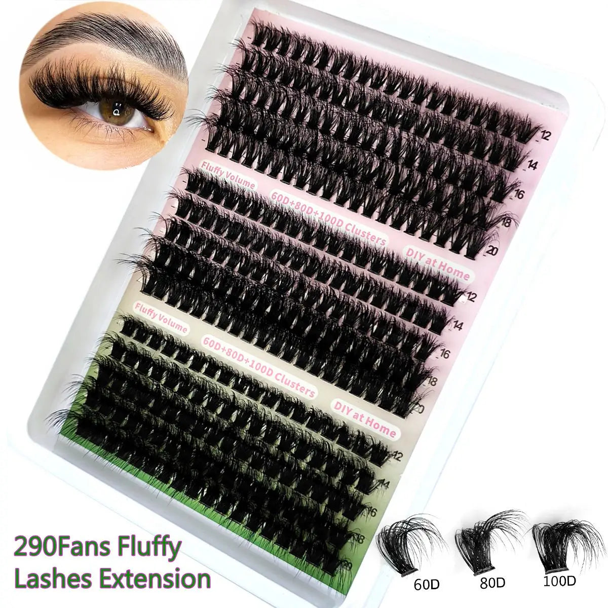 Fluffy 5D Lash Clusters | 15 Rows