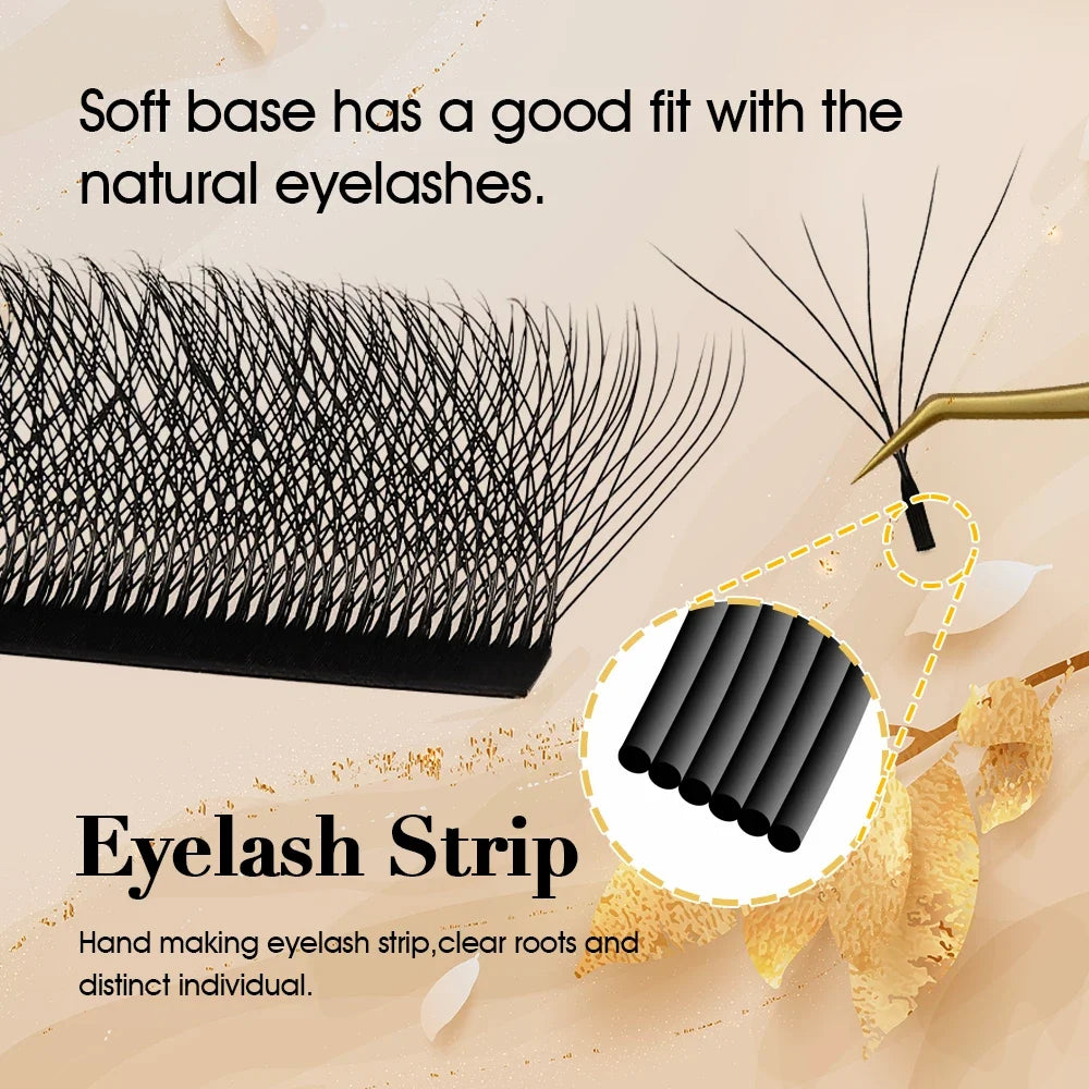 MASSCAKU W-Shape Lash Extensions | 12 Rows