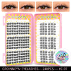 GROINNEYA Natural Lash Clusters | 320 Pieces
