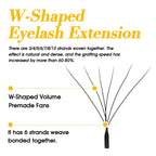 MASSCAKU W-Shape Lash Extensions | 12 Rows