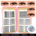 GROINNEYA Natural Lash Clusters | 320 Pieces