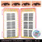GROINNEYA Natural Lash Clusters | 320 Pieces