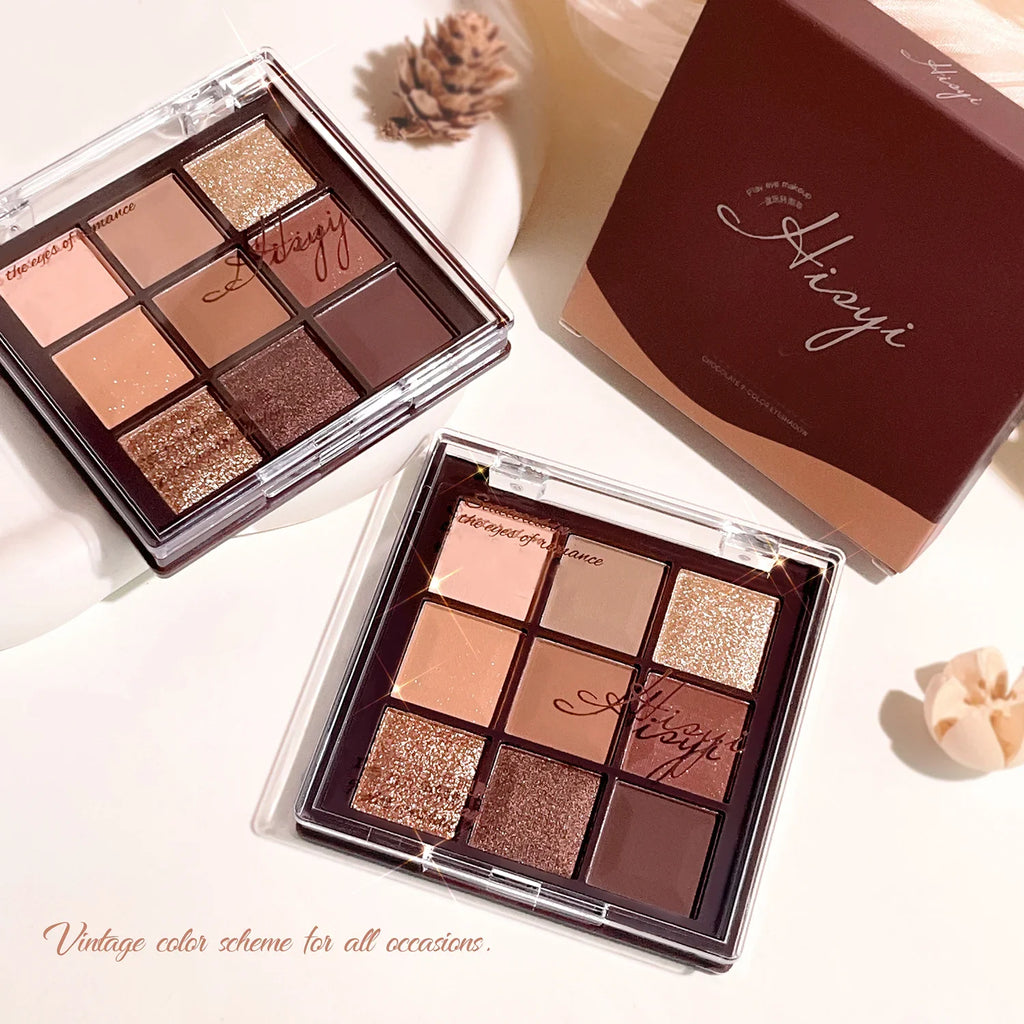Mocha Chocolate Eyeshadow Palette | 9 Shades