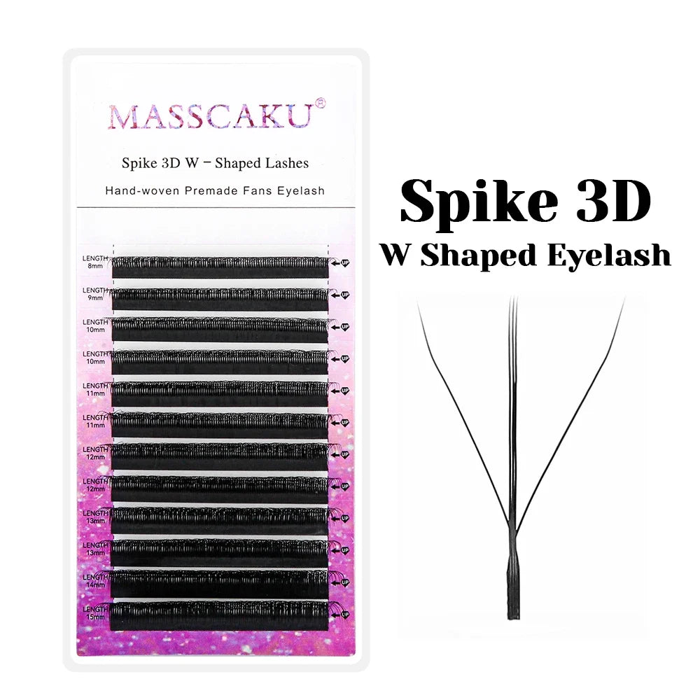MASSCAKU W-Shape Lash Extensions | 12 Rows