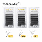 MASSCAKU W-Shape Lash Extensions | 12 Rows