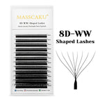 MASSCAKU W-Shape Lash Extensions | 12 Rows