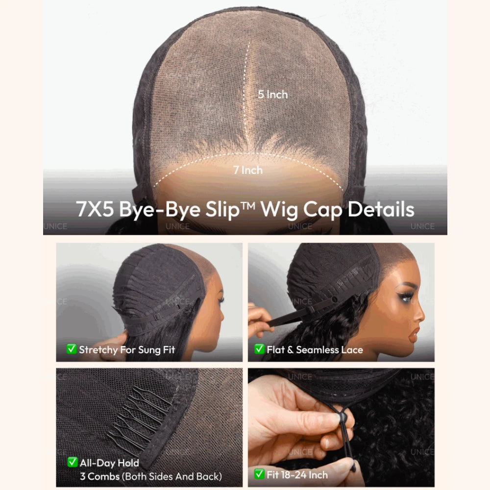UNICE Balayage Brown Body Wave Glueless Human Hair Wig