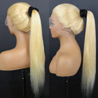 613 Blonde Bone Straight Human Hair Wig | 360 Lace
