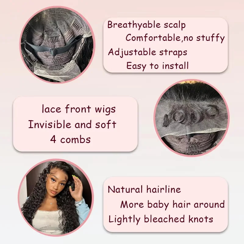 Glueless Deep Wave Human Hair Wig | HD Lace